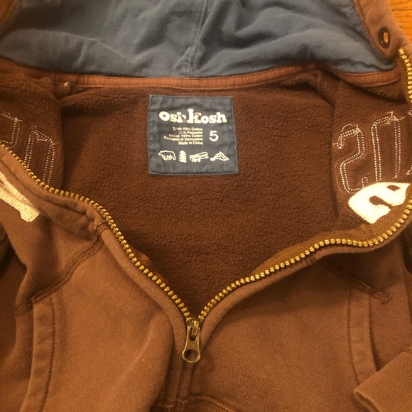 Boys Brown Osh Kosh Hoodie - Picture 2 of 5
